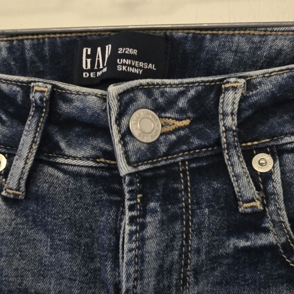 GAP Blue Skinny Jeans with Distressed Details - Picture 8 of 8